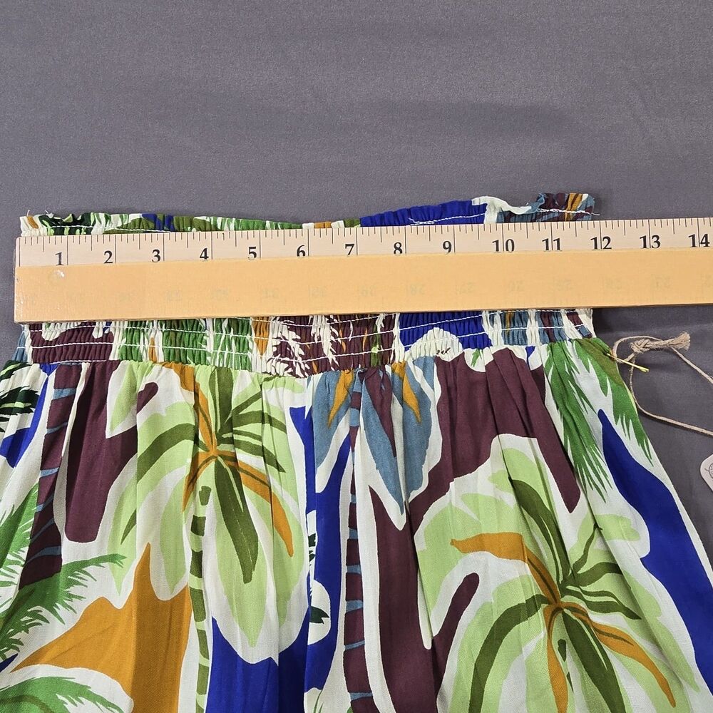 True Destinations Resort Wear Flare Pants Beach Blue Green Small New - Picture 8 of 14